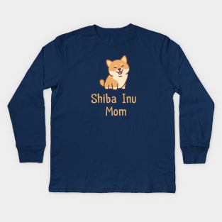 Shiba Inu Mom, Shiba inu mask, Shiba inu owner gift, gift for shiba owner, shiba inu mama, shiba inu gift Kids Long Sleeve T-Shirt